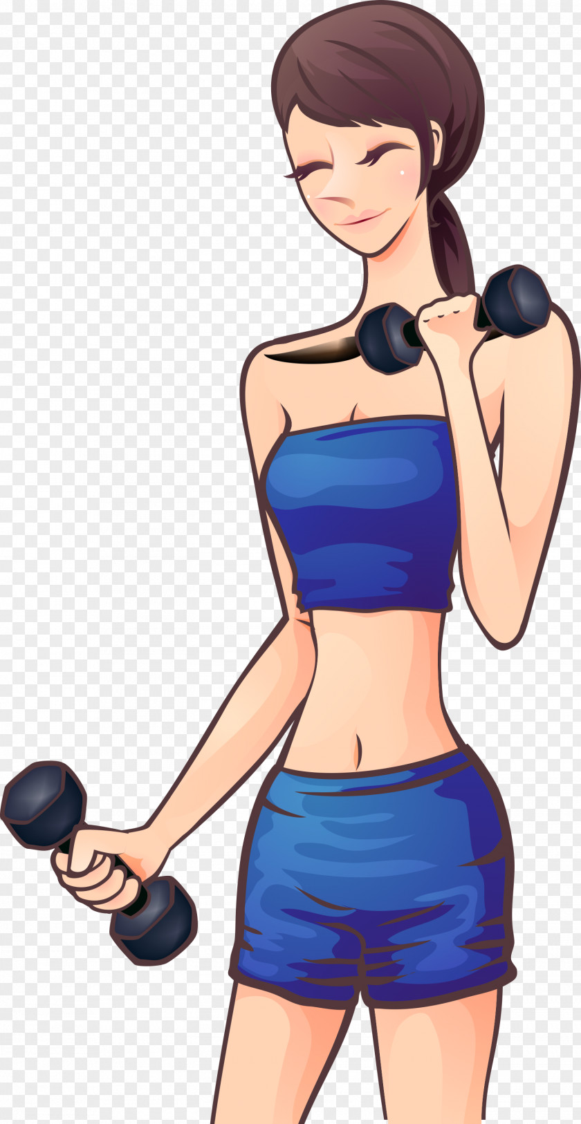 Fitness Beauty Dumbbell Physical PNG
