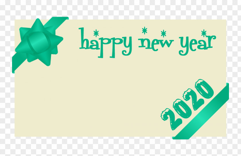 Logo Text Happy New Year 2020 PNG