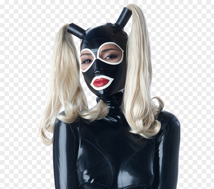 Mask Latex Ponytail Hood PNG