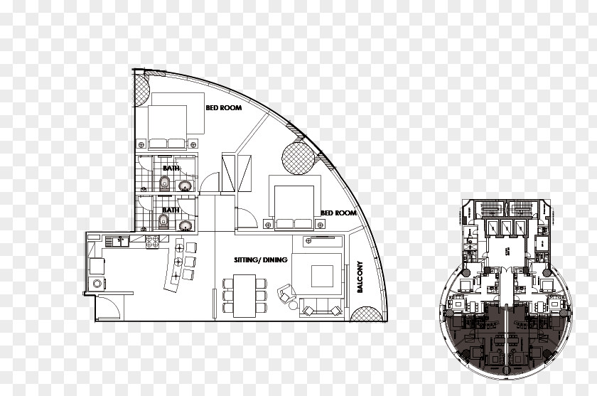 Master Bedroom With Open Bathroom Floor Plan The Breaker Tower PNG