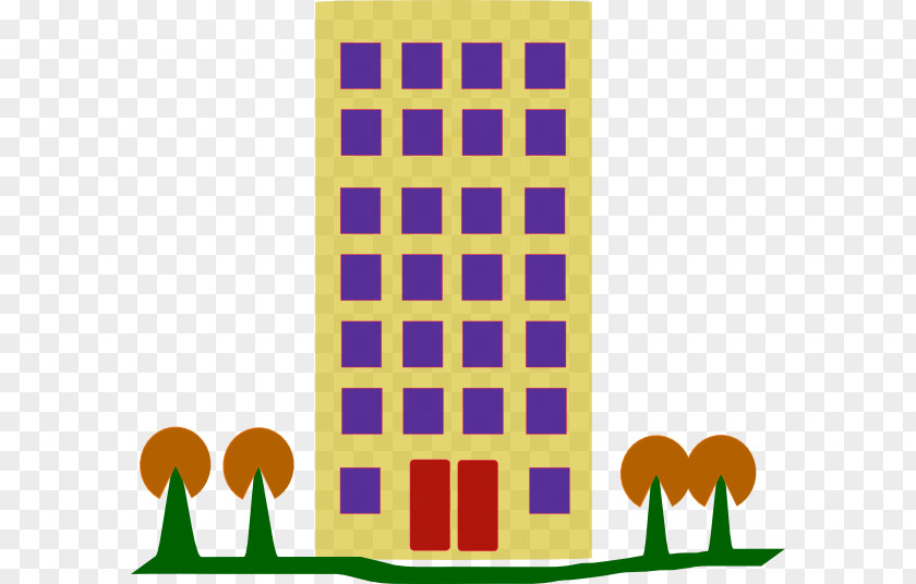 Tall Vector Apartment House Building Clip Art PNG