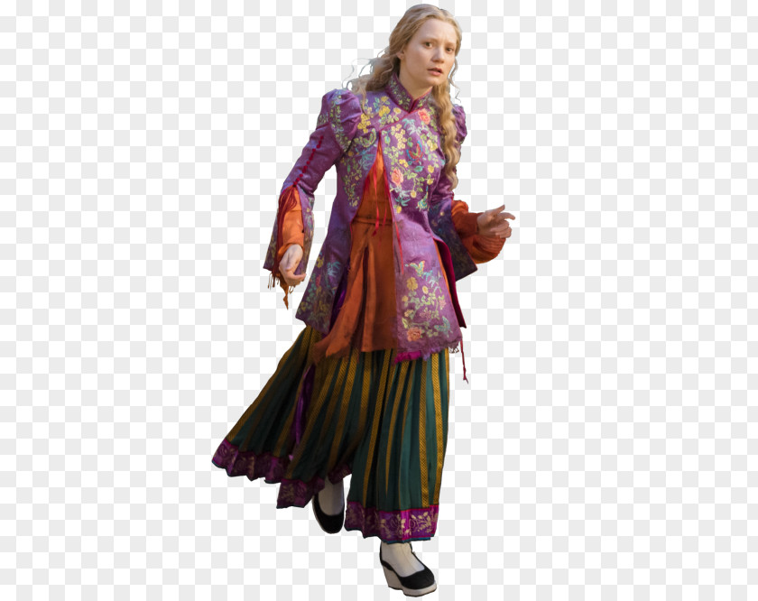 Alice In Wonder Land Costume Purple PNG