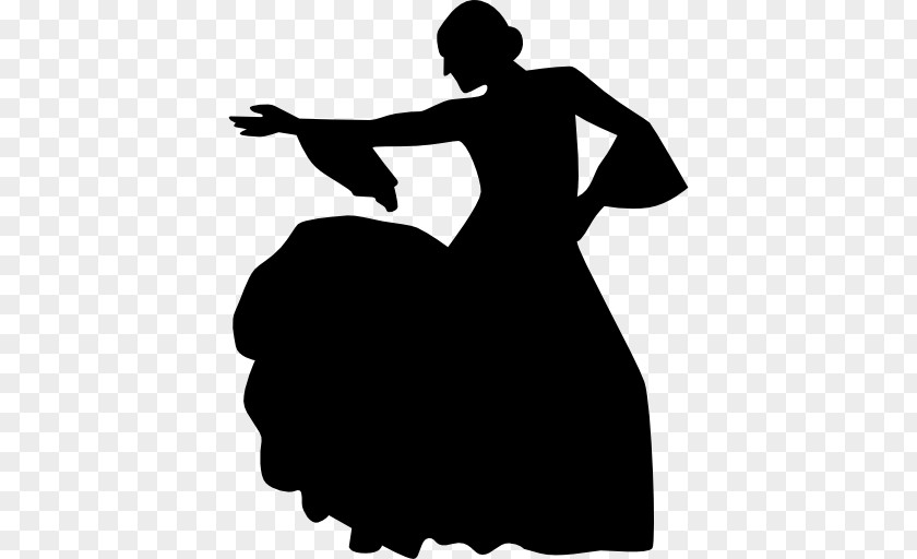 Silhouette Flamenco Dancer PNG