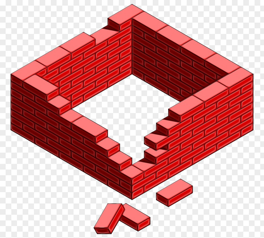Rectangle Brickwork Brick Red Architecture Toy PNG