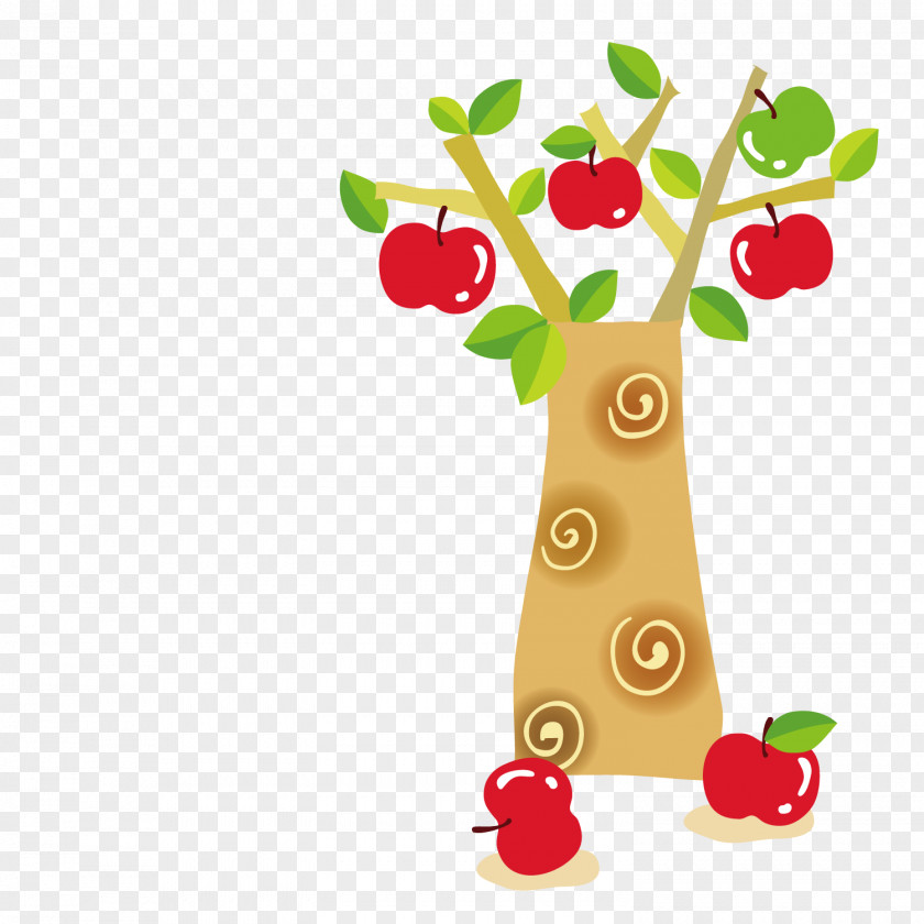 Red Cartoon Apple Tree TEFL Child English Alphabet PNG