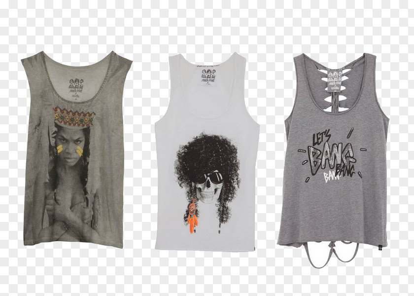 T-shirt Printed Sleeveless Shirt Clothing PNG