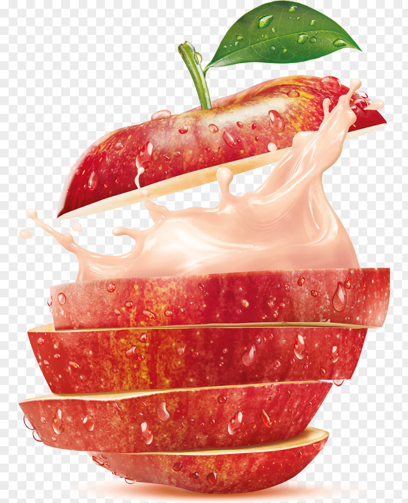 Fresh Apple Cross-section Juice Photography Auglis PNG