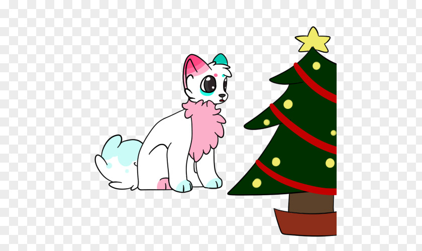 Kitten Whiskers Cat Christmas Tree Clip Art PNG