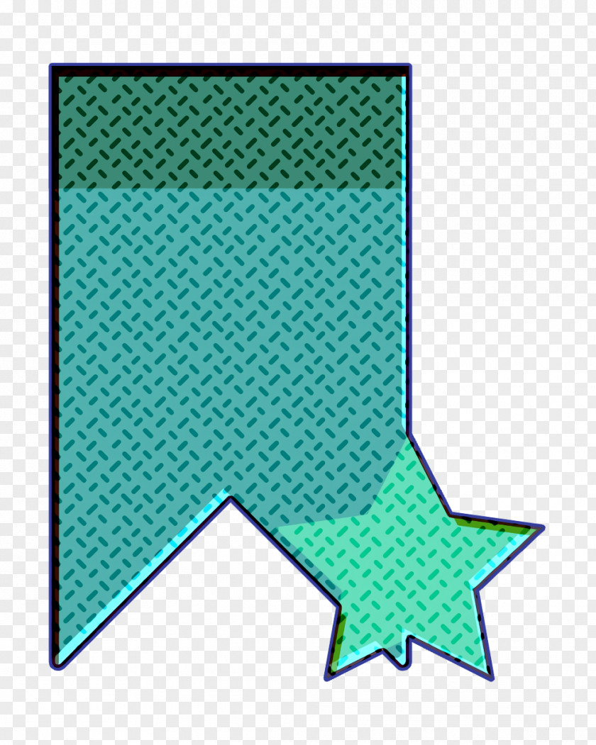 Teal Turquoise Bookmark Icon Interaction Assets PNG