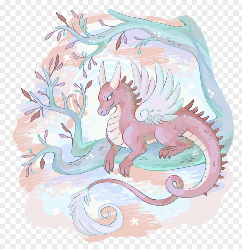 Water Dragon Vector Watercolor Painting Illustration PNG