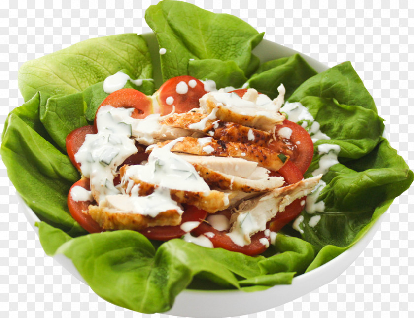 Chicken Salad Spinach Food Caesar Vegetarian Cuisine PNG
