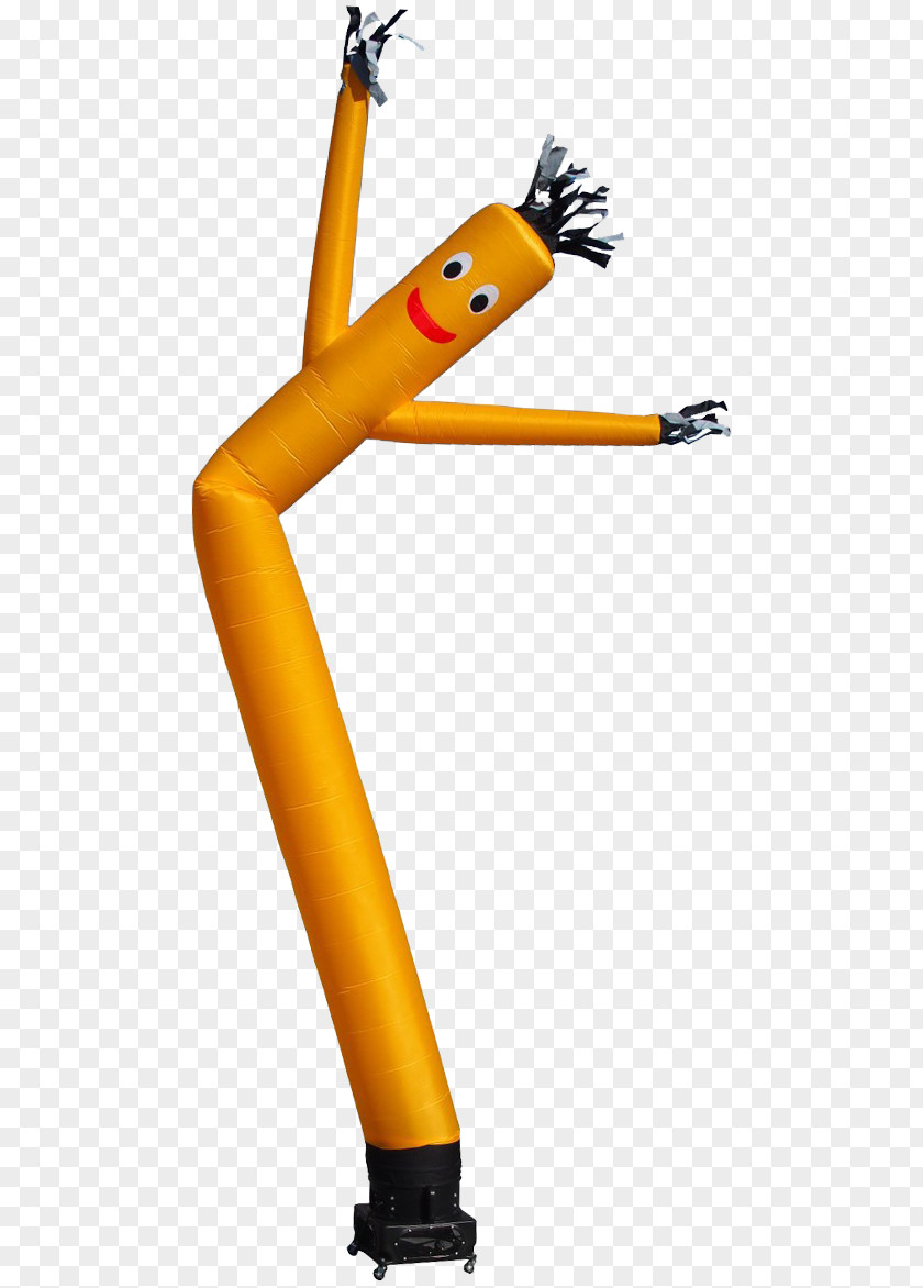 Yellow Dancer Tube Man Advertising Inflatable Dance PNG