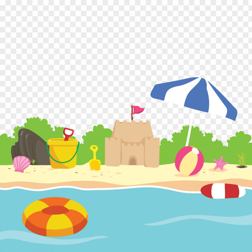 Vector Beach Castle Sand Art And Play Icon PNG