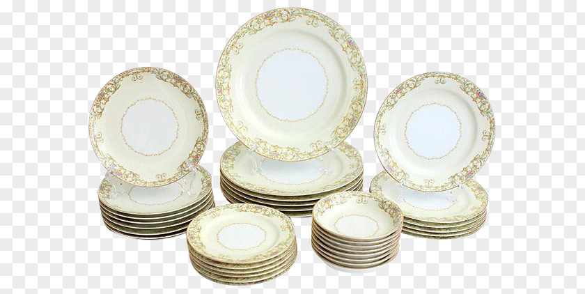 1940 Vintage Dishes Noritake Glacier Platinum Bread & Butter/Appetizer Plate Porcelain Tableware PNG