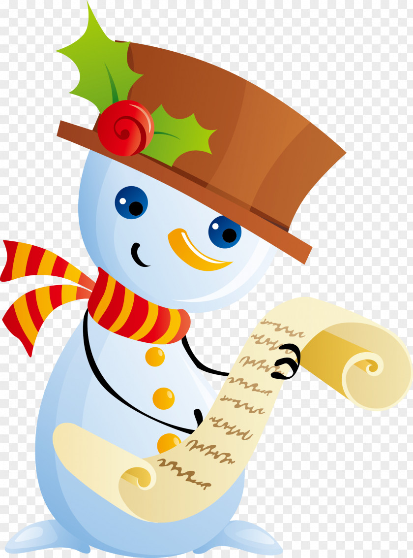Christmas Snowman Vector Material Download PNG
