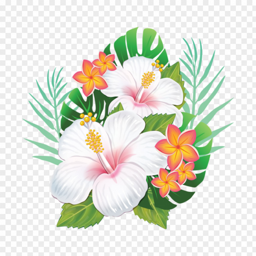 Hari Raya Tropical Vector Illustration Hawaii Clip Art Graphics Flower PNG