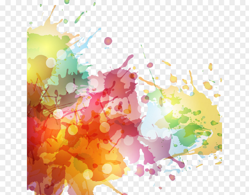 Watercolor Effect Color Ink Pigment PNG