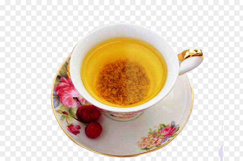Afternoon Tea Flowering Sweet Osmanthus Drinking Lemon PNG