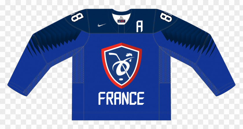 Blue T-shirt SleeveT-shirt Sports Fan Jersey Decathlon Cit Dessaint Ice Hockey French Team PNG