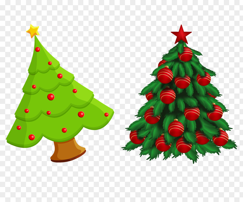 Creative Christmas Holiday Ornament Tree Card Clip Art PNG