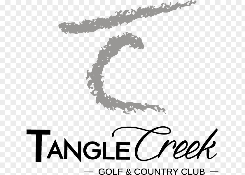 Golf Tangle Creek Course Logo Country Club Calligraphy PNG