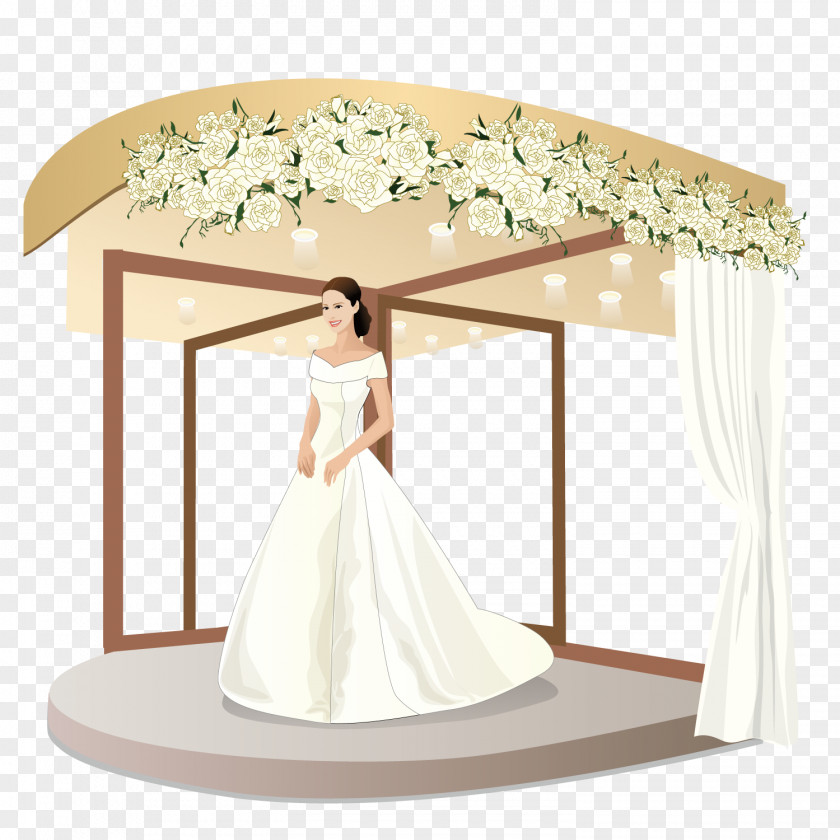 Pretty Bride Wedding Dress PNG