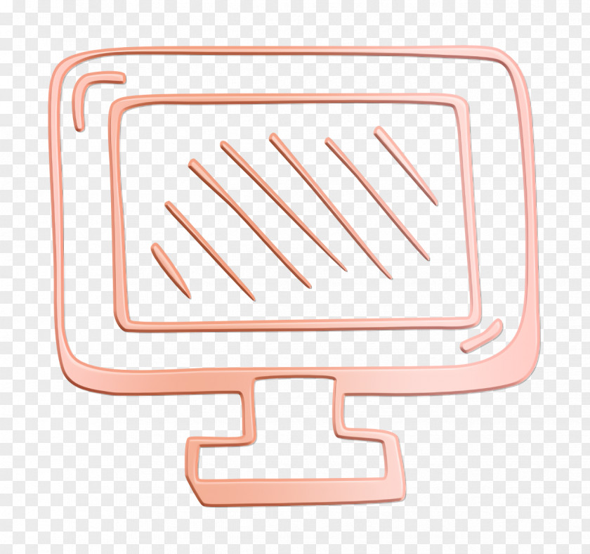 Screen Icon Monitor Desktop Hand Drawn PNG