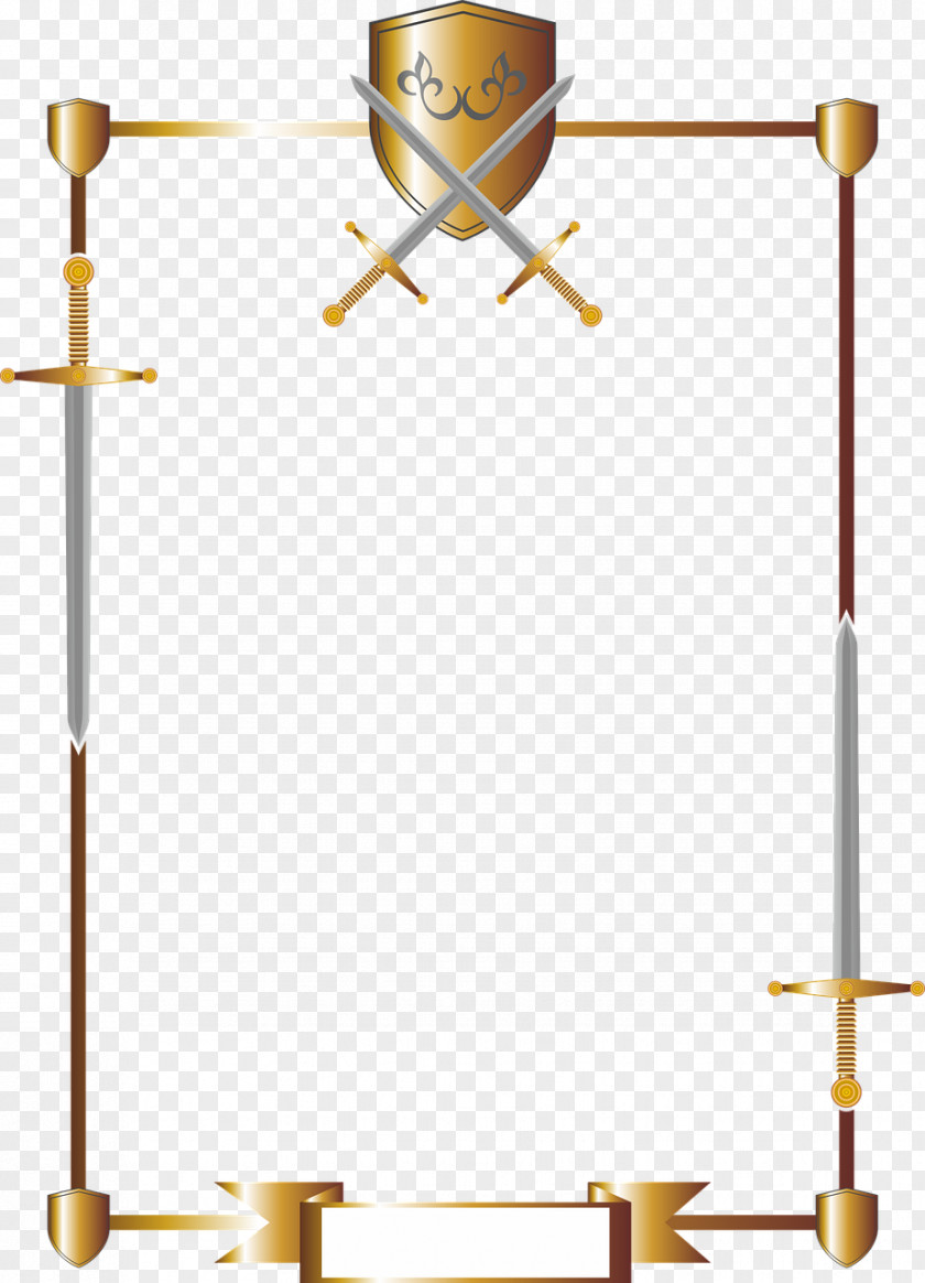 Border Sword And Shield Consisting Knight Coat Of Arms Weapon PNG
