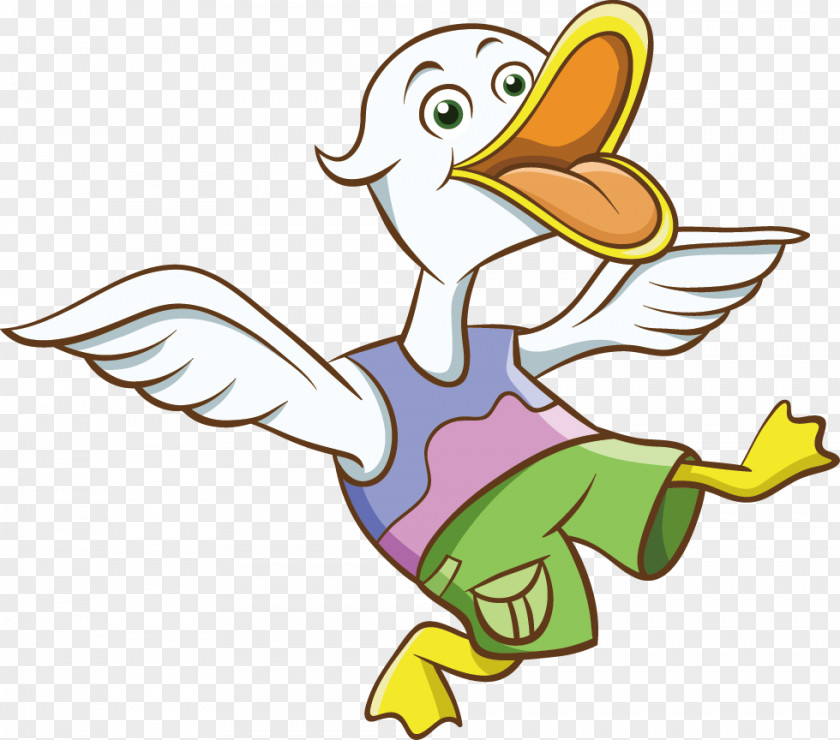 Donald Duck Fly Cartoon Illustration PNG
