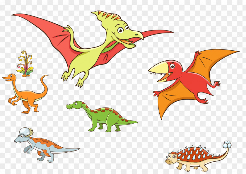 Dinosaur Cartoon Illustration PNG