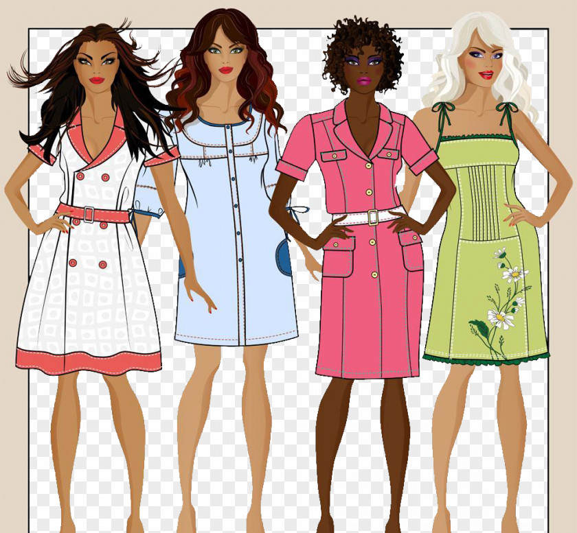 Girls Clothing Illustration PNG