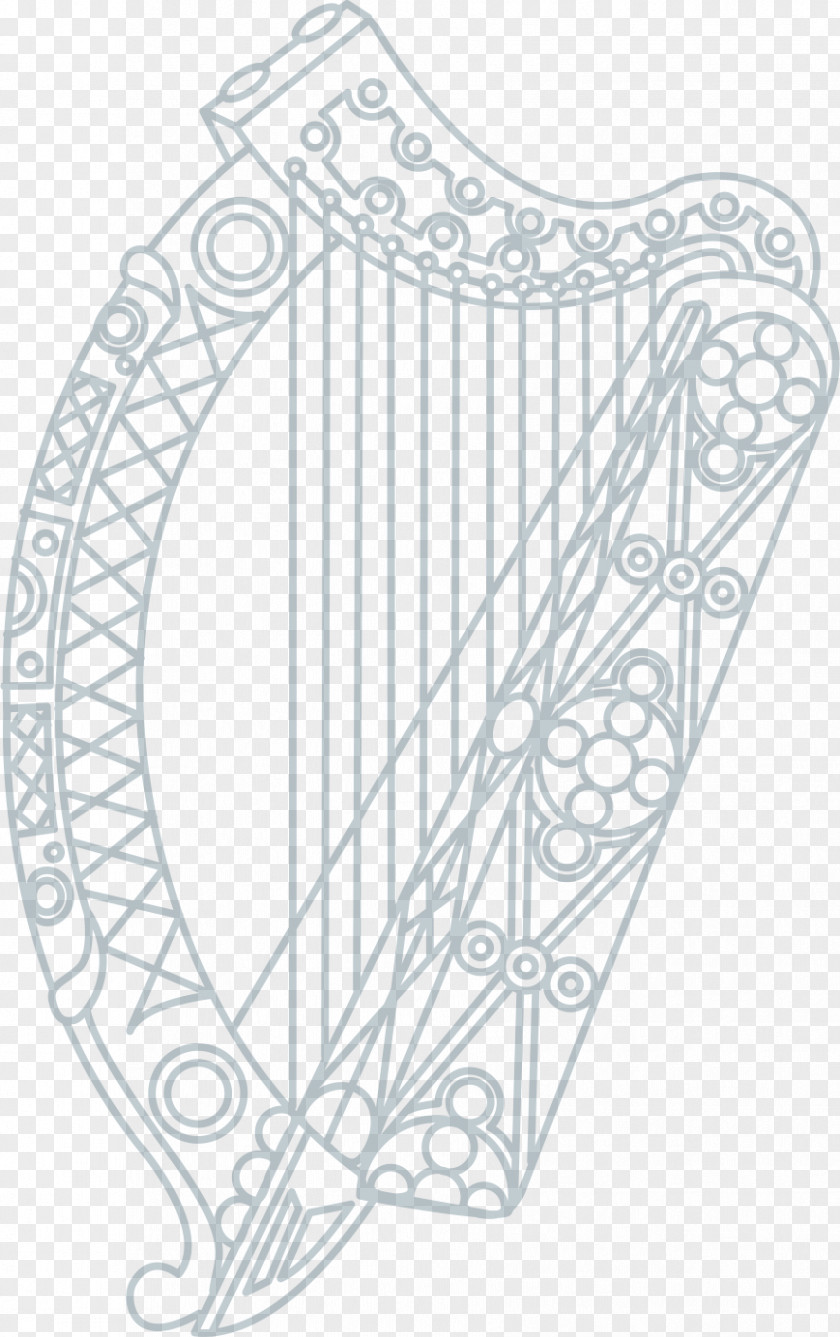Harp Ireland Scotland Celtic Logo PNG