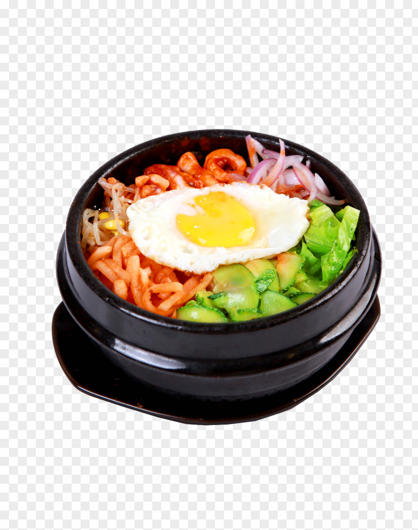 Stone Pot Bibimbap Japanese Cuisine Seafood Flyer PNG