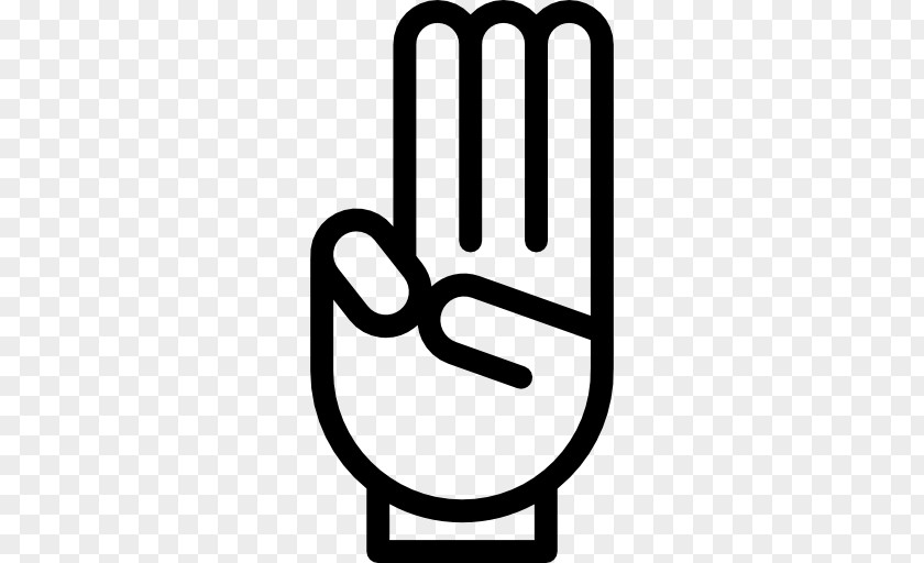 Symbol Black And White Finger PNG