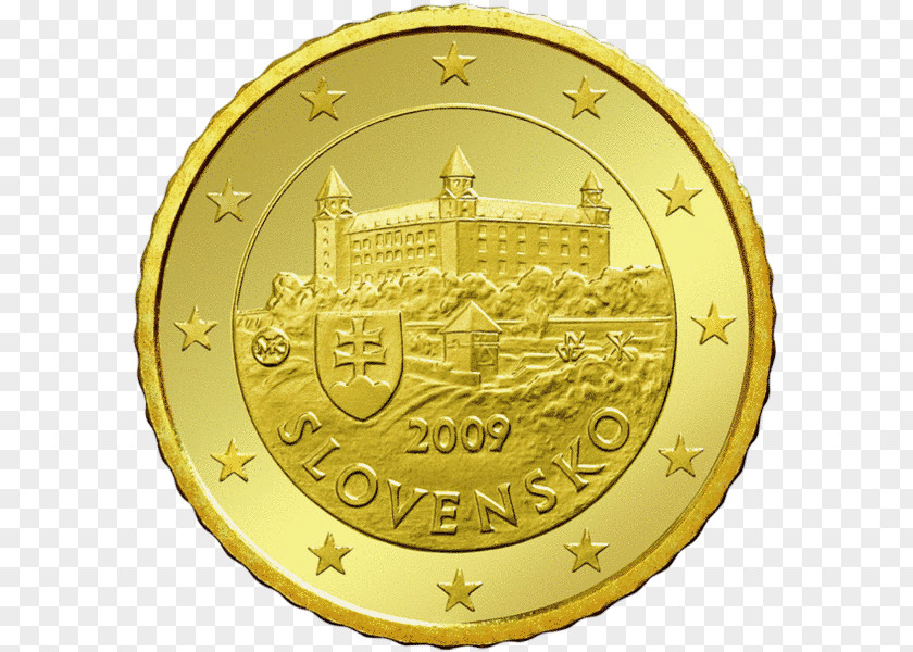 50 Cent Money Slovakia Euro Coins Coin PNG