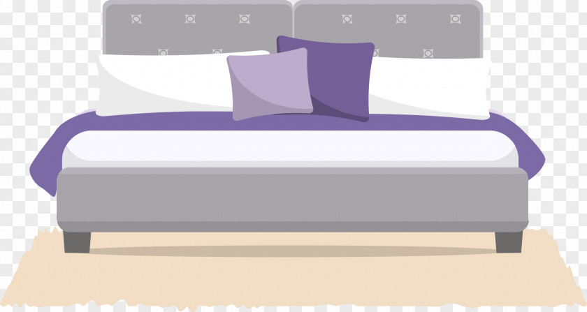 Cartoon Bed Frame Furniture Design Mattress PNG