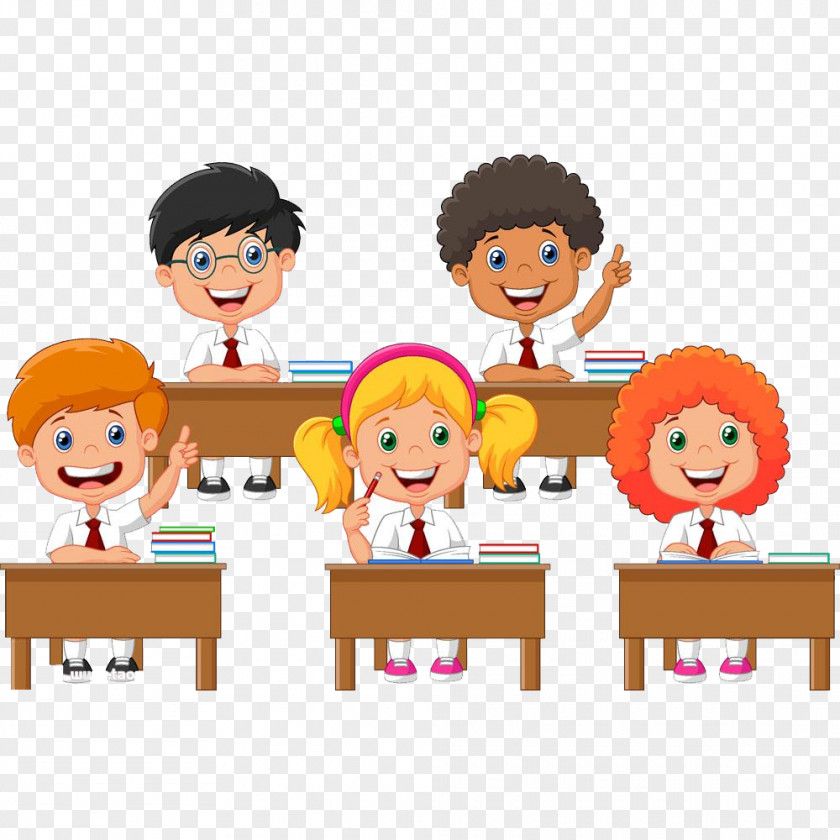 Children Class Cartoon Illustrations Student Royalty-free Clip Art PNG