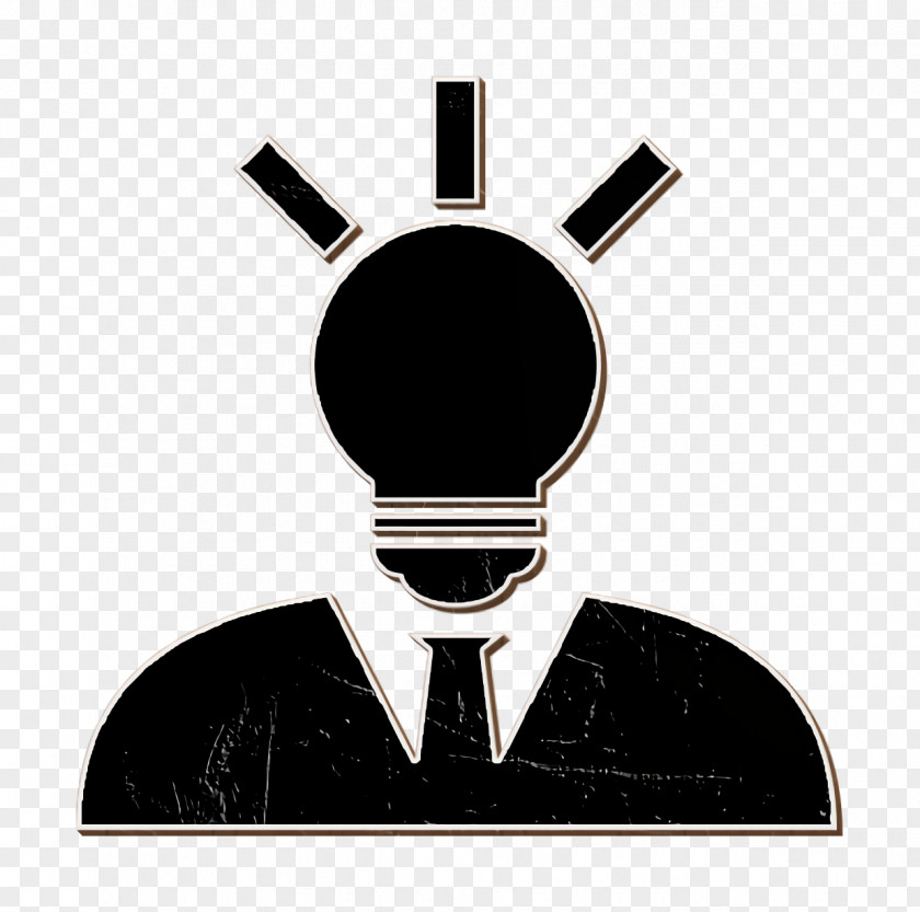 Creative Man With Lightbulb Head Icon People Idea PNG