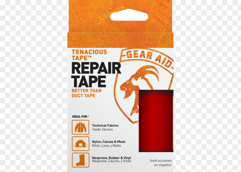 Red Tape Adhesive Repair Kit Maintenance Sticker PNG