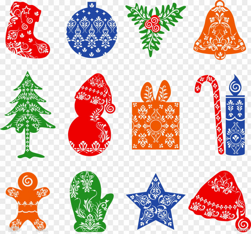 Christmas Pattern Material Gift Illustration PNG