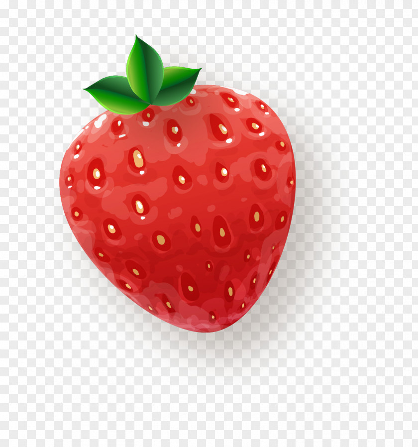 Hand Painted Red Strawberry Aedmaasikas PNG