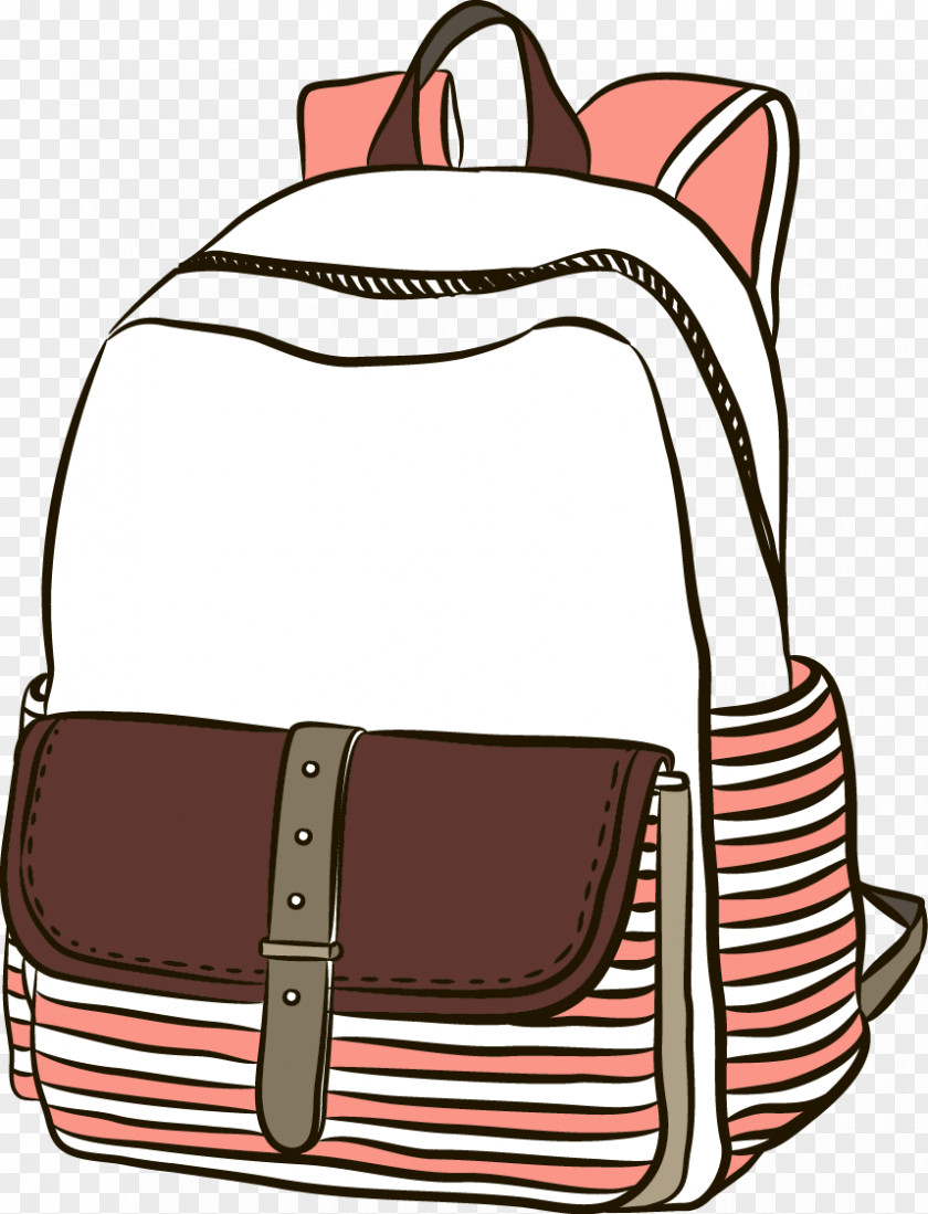 Vector Hand-painted Bag Shoulder Handbag Satchel Backpack PNG