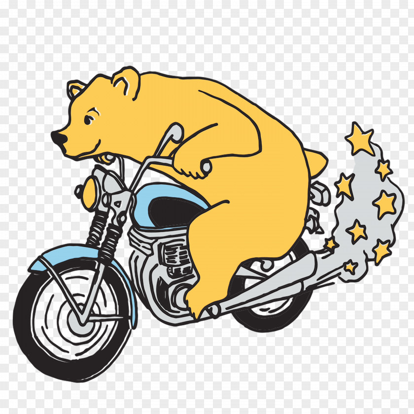 Bicycle Car Dog Character Yellow PNG