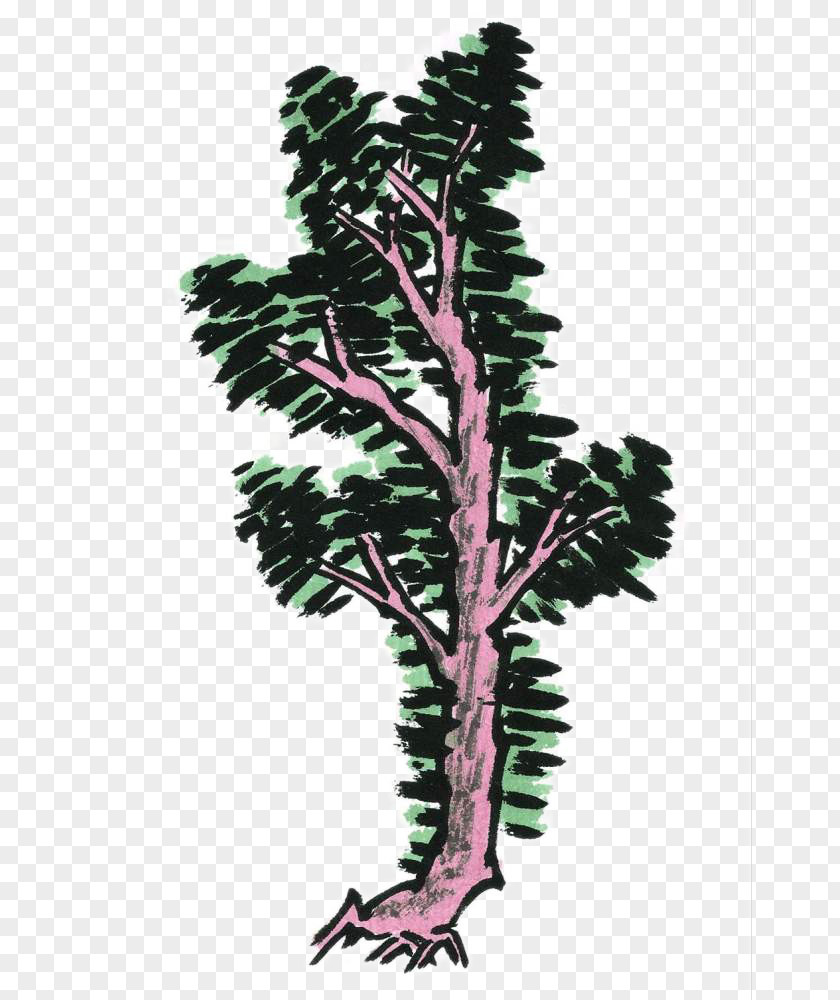 Freehand Tree Chinese Painting Branch PNG
