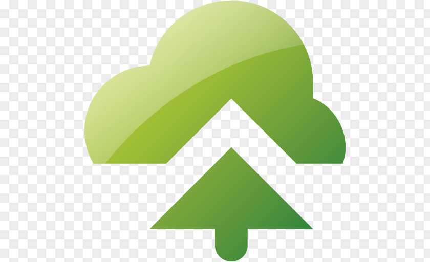 Green Cloud Upload PNG