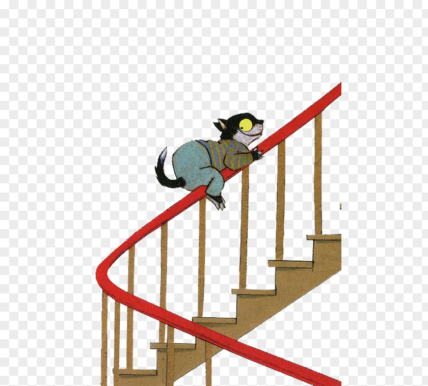 Slippery Stairs Cat Germany Illustrator Childrens Literature Peter Hammer Verlag Illustration PNG