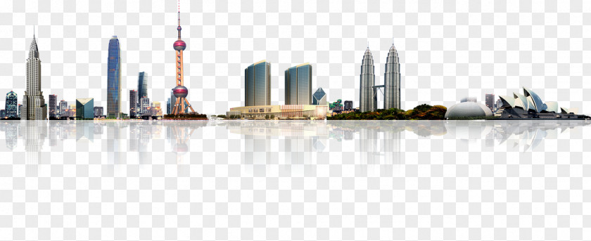City Buildings Oriental Pearl Tower Page Layout Graphic Design PNG