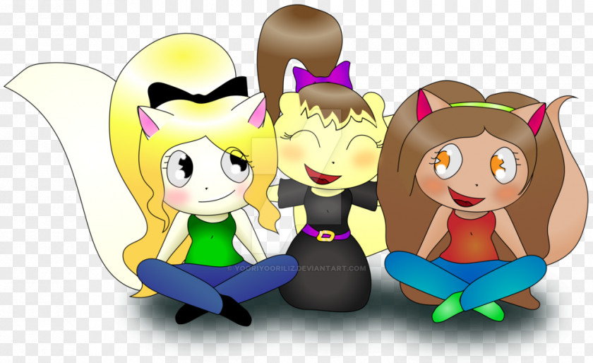 Happy Three Friends Cartoon Drawing Clip Art PNG
