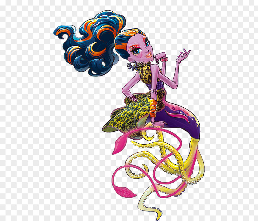 Doll Monster High: Ghoul Spirit High Great Scarrier Reef Down Under Ghouls Posea Barbie PNG