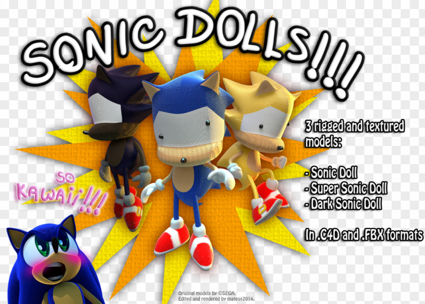 Doll Sonic 3D Blast Mania Tails Unleashed PNG